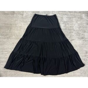 Jason‎ Maxwell Skirt Womens XS Black Maxi Tiered Flowy Casual
